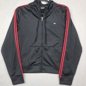 Vintage Polo Jeans Zip Up Jacket Hoodie American Flag Logo | Women's Size Large